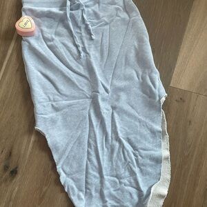 Frank & Eileen Light Blue/Gray Donegal Drawstring Skirt